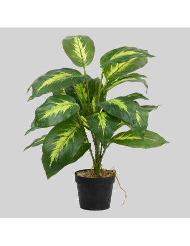 Planta artificial con maceta pequeña