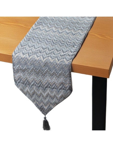 Camino de mesa gris/plata ZigZag