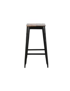 Taburete de metal/madera sin respaldo 2