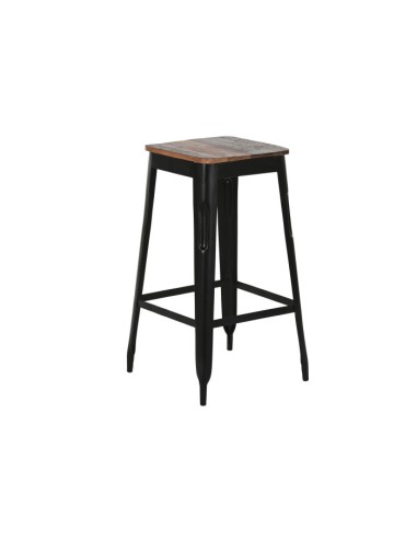 Taburete de metal/madera sin respaldo