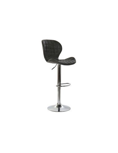Taburete Pu de metal gris oscuro