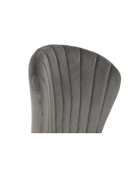 Taburete con respaldo gris oscuro