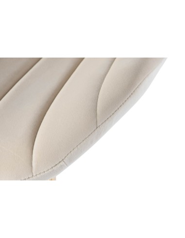 Taburete crema con respaldo