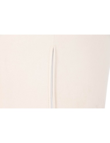 Taburete crema con respaldo