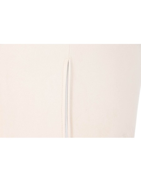 Taburete crema con respaldo