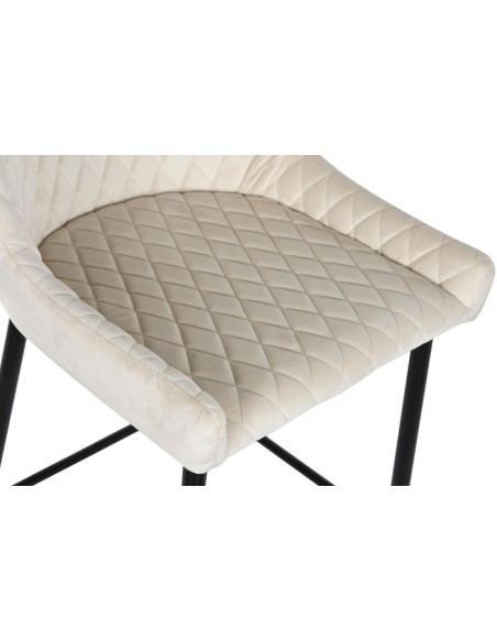 Taburete rombos crema