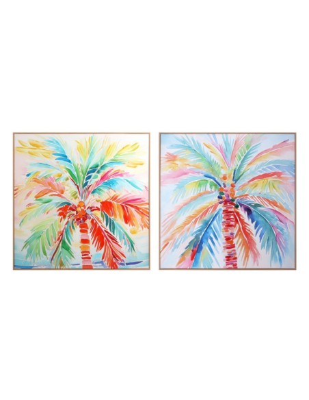 Cuadro palmera colorida 2 surt.