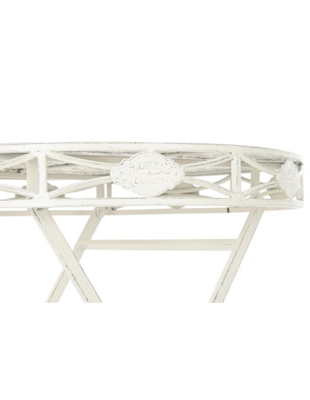 Mesa de comedor metal blanca