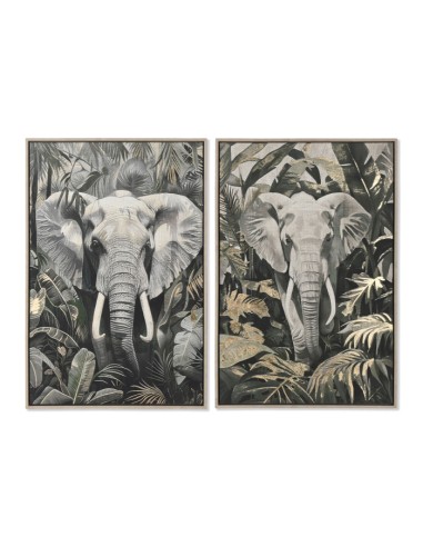 Cuadro elefante y palmeras 2 surts.