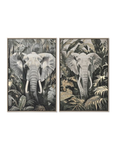 Cuadro elefante y palmeras 2 surts.