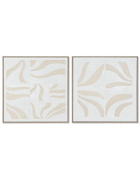 Cuadro abstracto líneas beiges 2 surt.