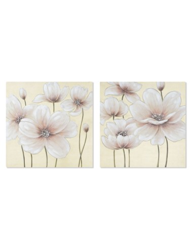 Cuadro amapolas blancas 2 surt.