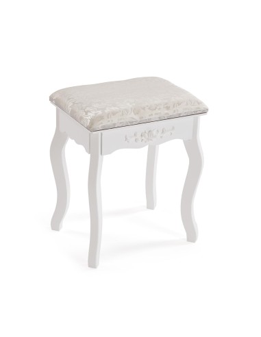 Tocador blanco con taburete y leds Charm