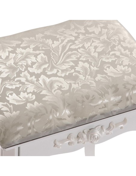 Tocador blanco con taburete y leds Charm