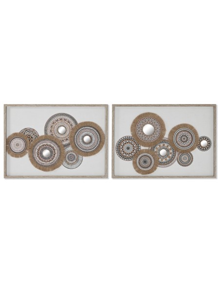 Cuadro yute en 3D y espejos