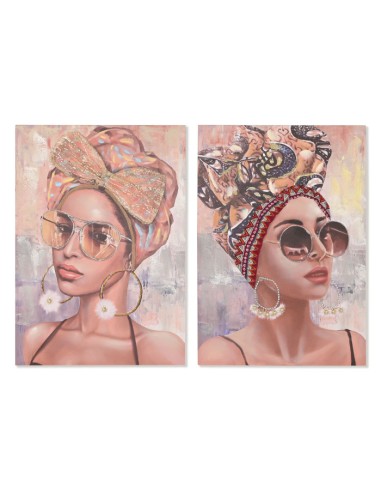 Cuadro Africana en lienzo