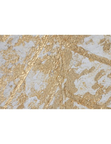 Cuadro hojas sobre lienzo con marco de madera