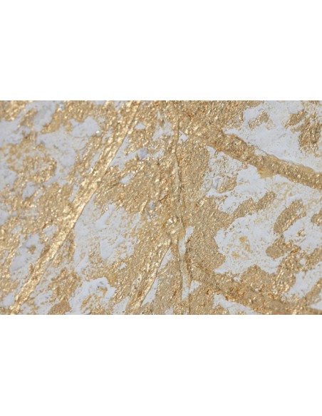 Cuadro hojas sobre lienzo con marco de madera