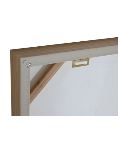 Cuadro hojas sobre lienzo con marco de madera