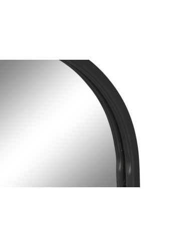 Espejo ovalado de metal negro