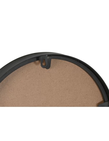 Espejo ovalado de metal negro