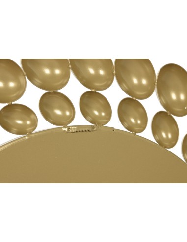 Espejo decorativo de metal en dorado