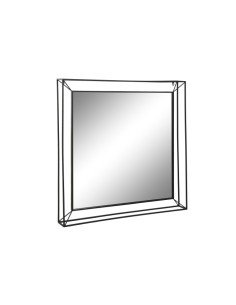 Espejo metal negro 3D 2