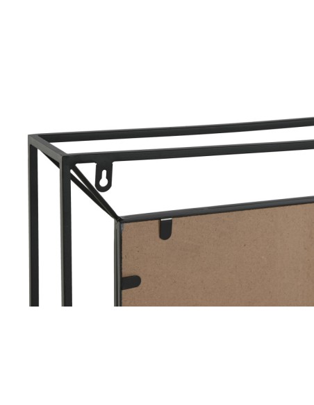 Espejo metal negro 3D