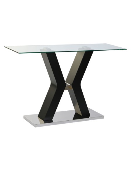 Mueble de entrada metal con cristal templado