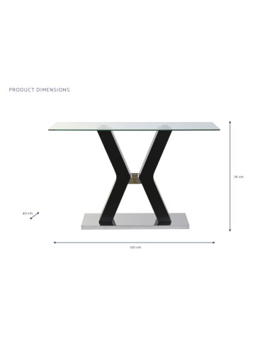 Mueble de entrada madera con cristal templado