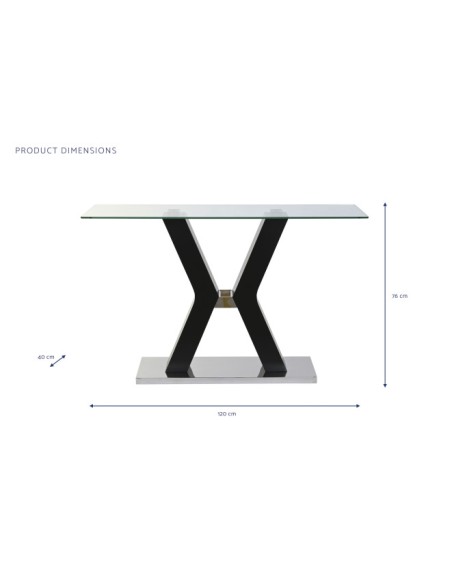 Mueble de entrada madera con cristal templado