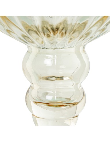 Juego 3 copas de cristal verde/azul