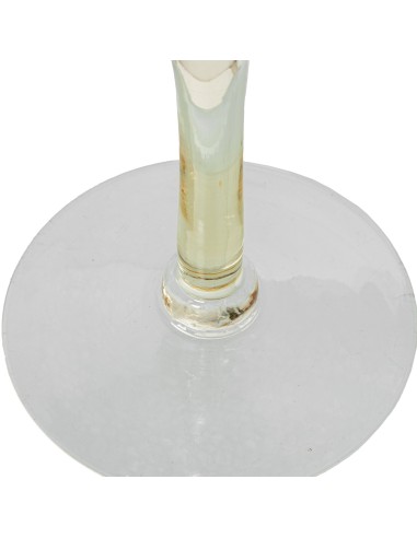 Juego 3 copas de cristal verde/azul