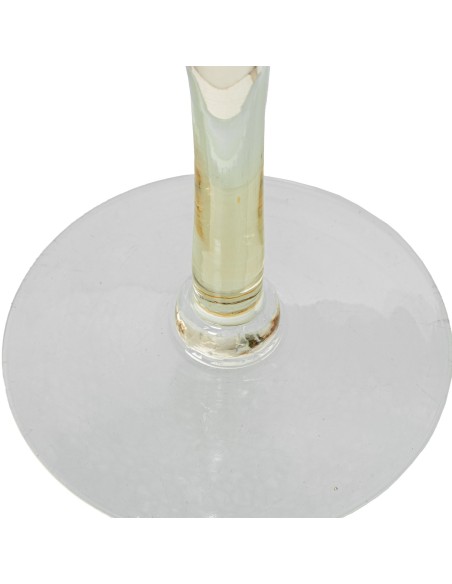 Juego 3 copas de cristal verde/azul