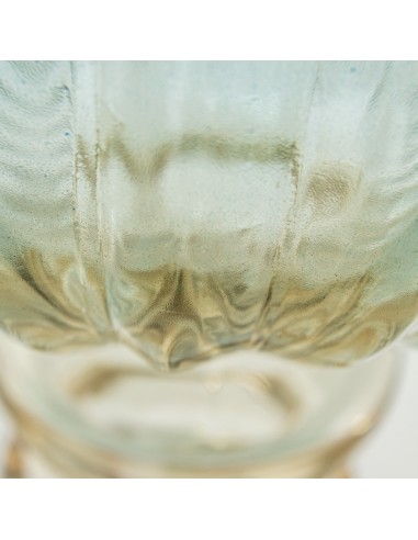 Juego 3 copas de cristal verde/azul