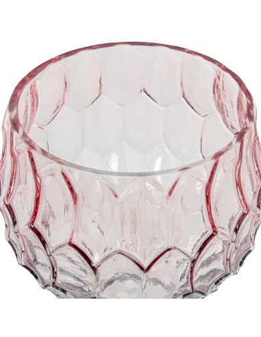 Juego 3 copas talladas rojas