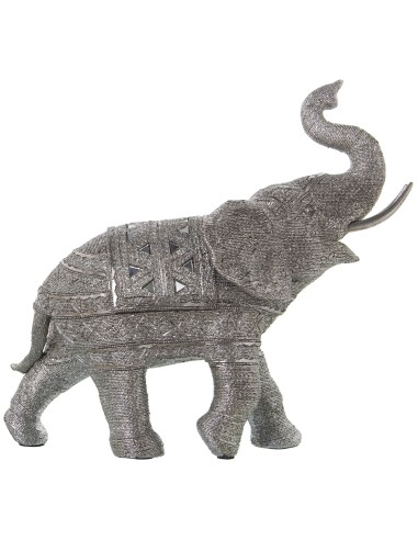 Figura elefante plateado