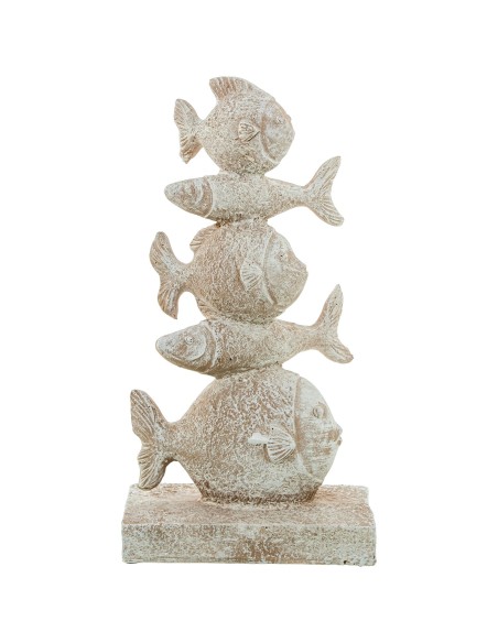 Figura peces blanco envejecido