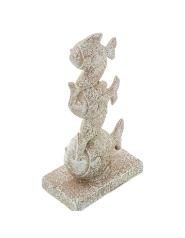 Figura peces blanco envejecido