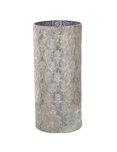 Paragüero de metal plateado