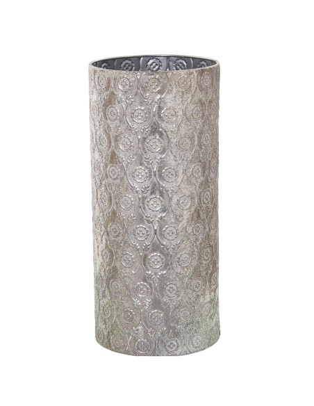 Paragüero de metal plateado