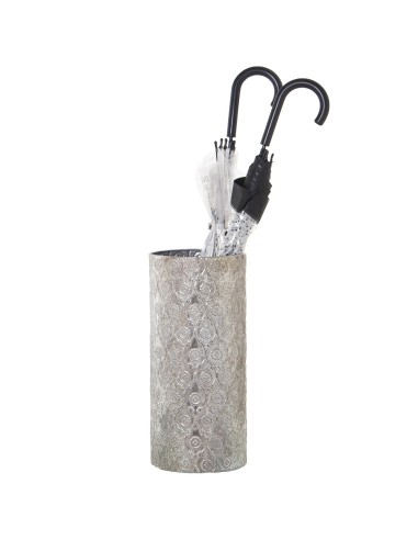 Paragüero de metal plateado