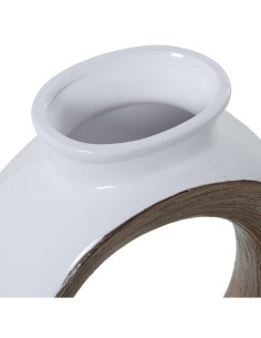 Jarrón blanco y oro diseño moderno 2