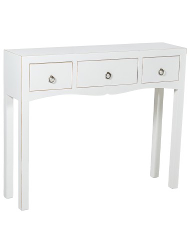 Mueble de entrada blanco 3 cajones