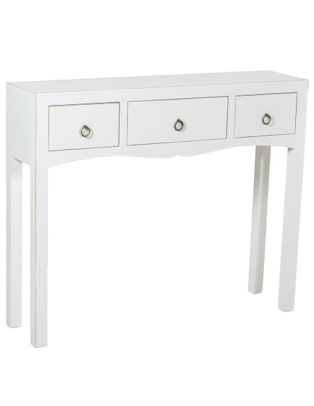 Mueble de entrada blanco 3 cajones Mueble de entrada blanco 3 cajones