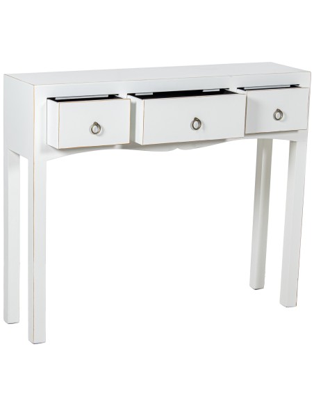 Mueble de entrada blanco 3 cajones