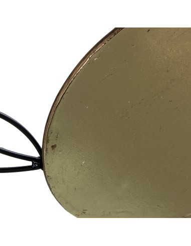 Decoración de pared metal y madera hojas