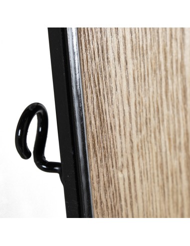 Decoración de pared metal y madera hojas