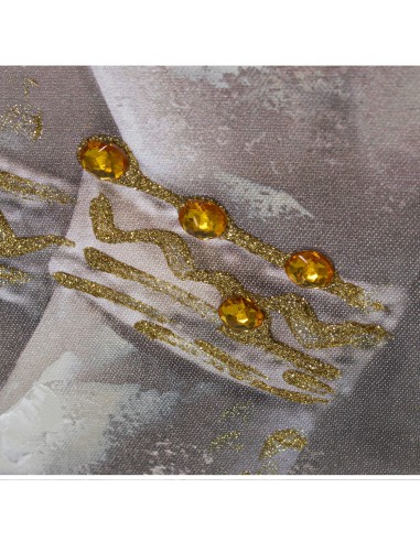 Cuadro lienzo de buda gris