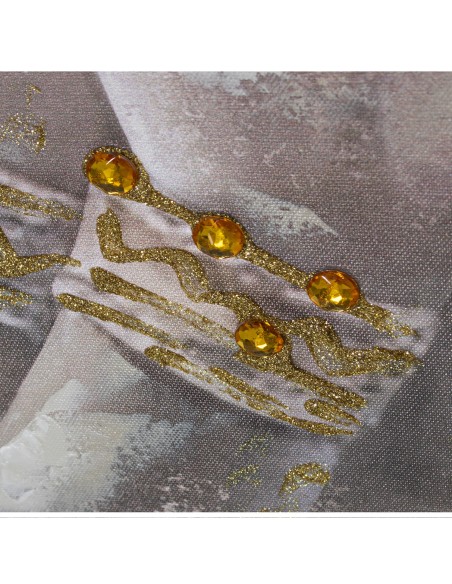 Cuadro lienzo de buda gris